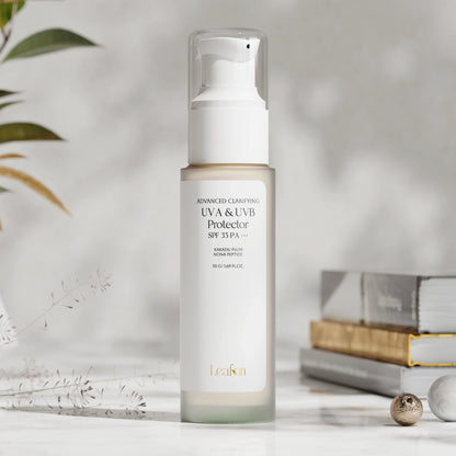 leafon advance clarifying natural face sunscreen
