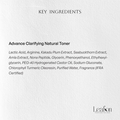 advance clarifying natural face toner key ingredients 