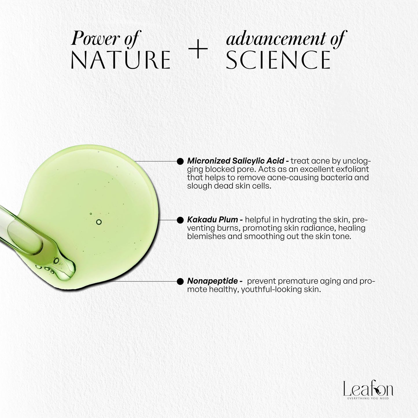 power of natural face serum