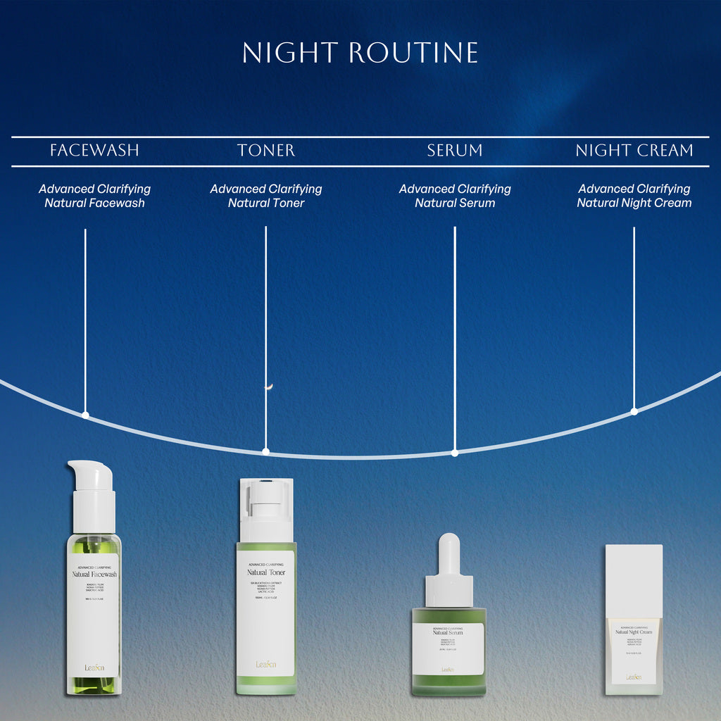 night routine description for face
